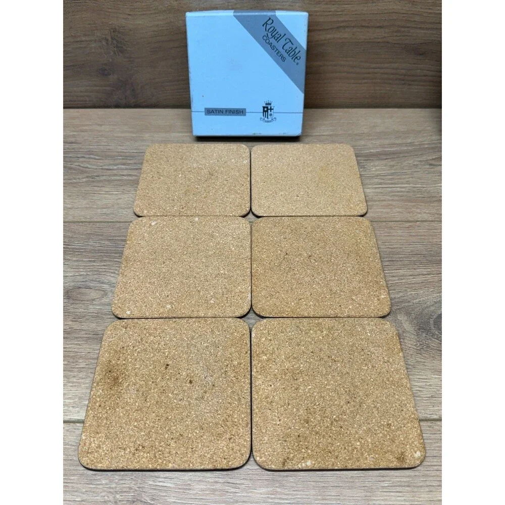 Royal Table Cottage Garden & Classic Fruit Coaster Sets Satin Finish Cork Back